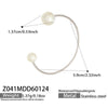 Wholesale Medieval Geometric Style 18K Gold Electroplated Natural Freshwater Pearl Open Bracelet Copper Jewelry Accessories