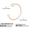 Wholesale Medieval Geometric Style 18K Gold Electroplated Natural Freshwater Pearl Open Bracelet Copper Jewelry Accessories