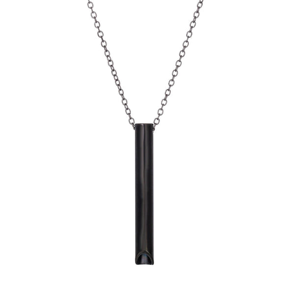 Wholesale Meditation Decompression Whistle Pendant Necklace Stainless Steel Titanium Steel Handmade Geometric Ochain