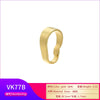 Wholesale Melon Seed Buckle Pendant Accessories Copper Real Gold Plated Simple Style