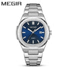 Wholesale Men's Alloy And Fine Steel Casual Square Dial Luminous Business Calendar Quartz Watch