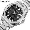 Wholesale Men's Alloy And Fine Steel Casual Square Dial Luminous Business Calendar Quartz Watch