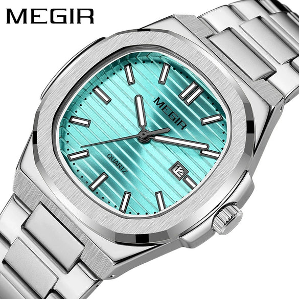Wholesale Men's Alloy And Fine Steel Casual Square Dial Luminous Business Calendar Quartz Watch