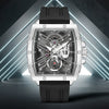 Wholesale Men's Alloy And Silicone Hollow Non Mechanical Sports Luminous Waterproof Barrel Shaped Watch