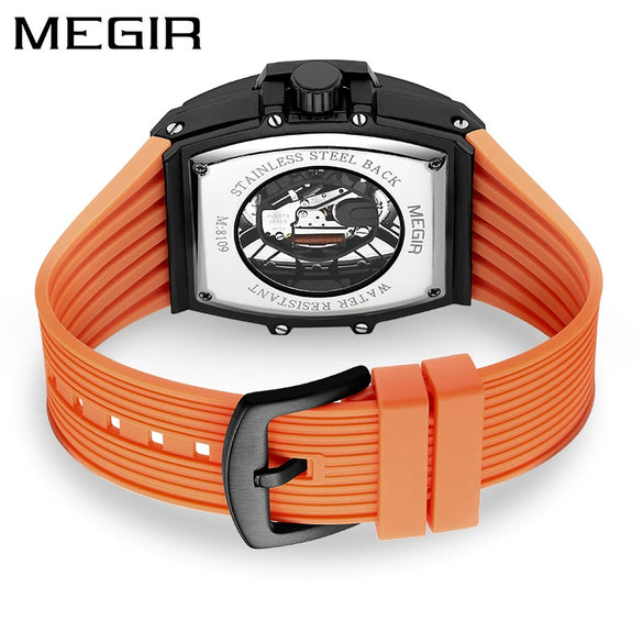 Wholesale Men's Alloy And Silicone Square Luminous Sports Watch
