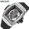 Wholesale Men's Alloy And Silicone Square Luminous Sports Watch