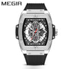 Wholesale Men's Alloy And Silicone Square Luminous Sports Watch