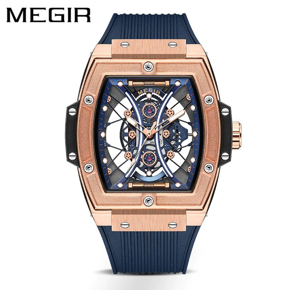 Wholesale Men's Alloy And Silicone Square Luminous Sports Watch