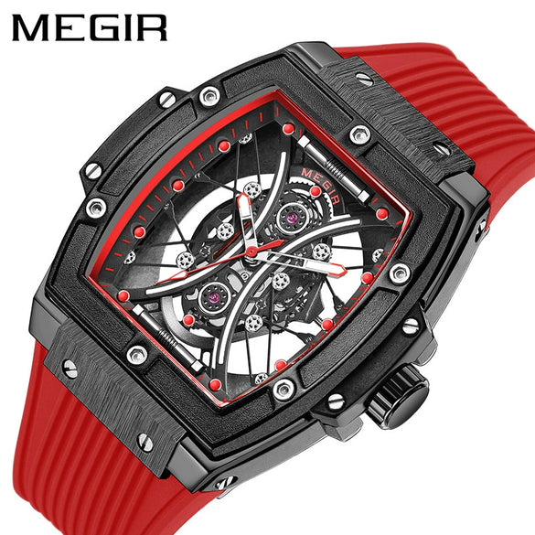 Wholesale Men's Alloy And Silicone Square Luminous Sports Watch