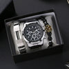 Wholesale Men's Alloy And Titanium Watch With Round Dial Pin Buckle Spiral Crown And Leisure Style