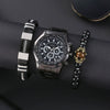 Wholesale Men's Alloy And Titanium Watch With Round Dial Pin Buckle Spiral Crown And Leisure Style