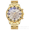 Wholesale Men's Alloy Case Iron Band Quartz Watches With Round Dial And Ordinary Glass Mirror Leisure Style