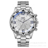 Wholesale Men's Alloy Case Iron Band Quartz Watches With Round Dial And Ordinary Glass Mirror Leisure Style