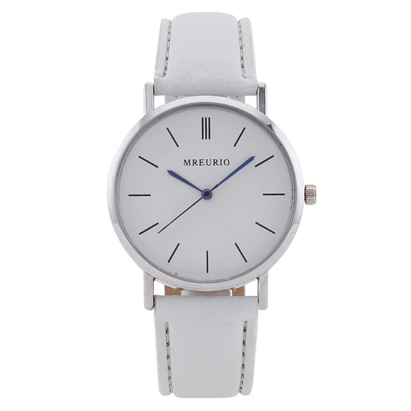 Wholesale Men's Alloy Case Pu Strap Round Dial Watch With Mineral Strengthened Glass Mirror
