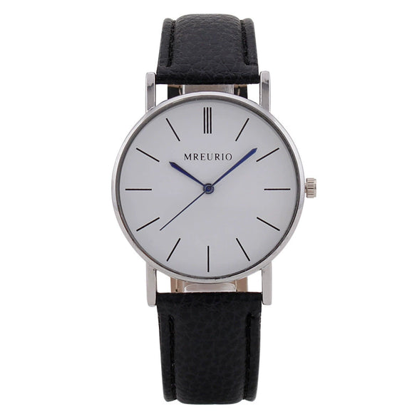 Wholesale Men's Alloy Case Pu Strap Round Dial Watch With Mineral Strengthened Glass Mirror