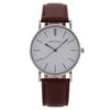 Wholesale Men's Alloy Case Pu Strap Round Dial Watch With Mineral Strengthened Glass Mirror