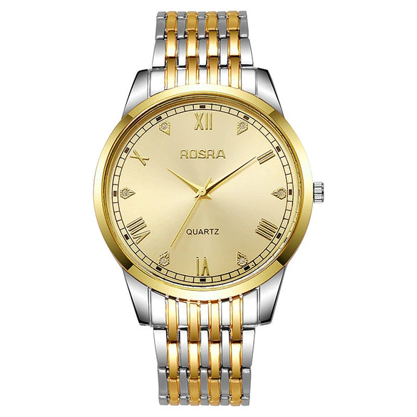Wholesale Men's Alloy Case Steel Strip Strap Quartz Watches With Round Dial And Fashionable Style