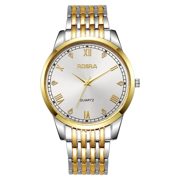 Wholesale Men's Alloy Case Steel Strip Strap Quartz Watches With Round Dial And Fashionable Style