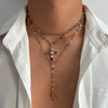 Wholesale Men's Alloy Geometric Handmade Diamondencrusted Cross Necklace