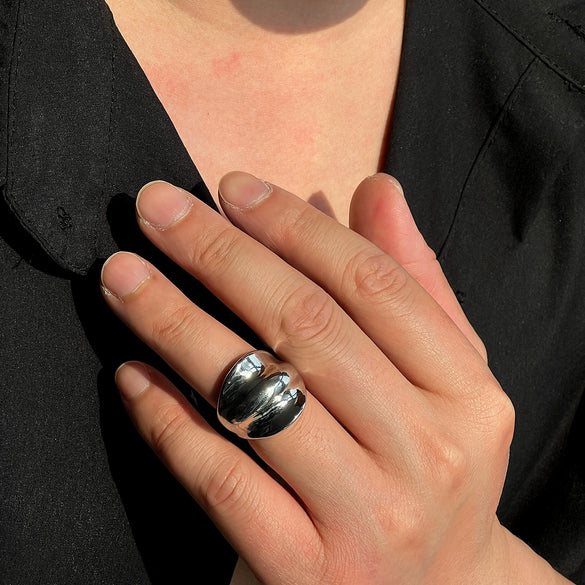 Wholesale Men's Alloy Geometric Retro Metal Ring With Electroplating