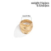 Wholesale Men's Alloy Geometric Retro Metal Ring With Electroplating