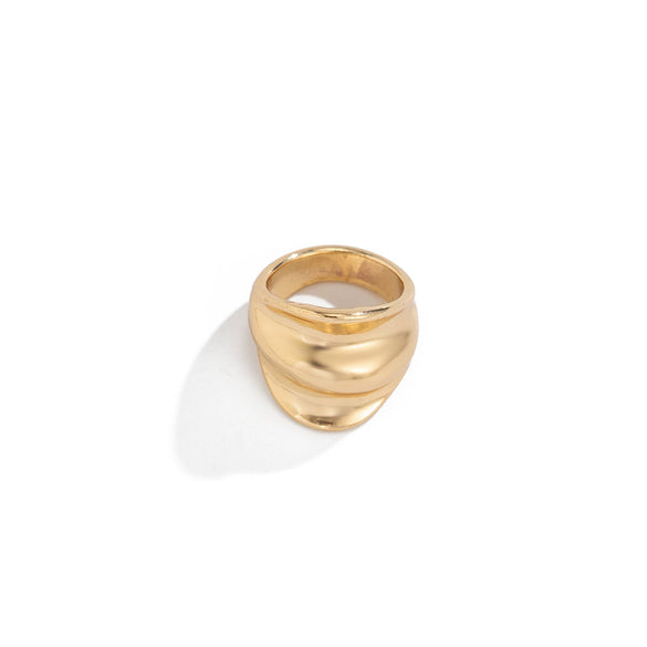 Wholesale Men's Alloy Geometric Retro Metal Ring With Electroplating