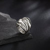 Wholesale Men's Alloy Geometric Retro Metal Ring With Electroplating
