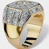 Wholesale Men's Alloy Gold Plated Geometric Ring