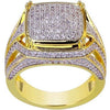 Wholesale Men's Alloy Gold Plated Geometric Ring