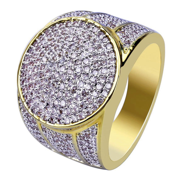 Wholesale Men's Alloy Gold Plated Geometric Ring