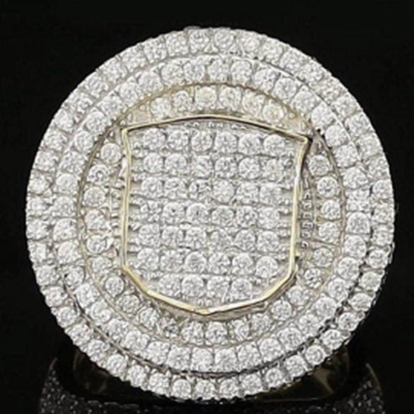 Wholesale Men's Alloy Gold Plated Geometric Ring
