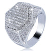 Wholesale Men's Alloy Gold Plated Geometric Ring