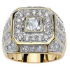 Wholesale Men's Alloy Goldplated Geometric Hiphop Fashion Jewelry Ring