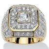 Wholesale Men's Alloy Goldplated Geometric Hiphop Fashion Jewelry Ring