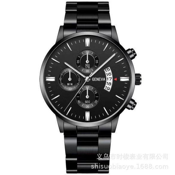 Wholesale Men's Alloy Iron Band Round Dial Leisure Quartz Watch