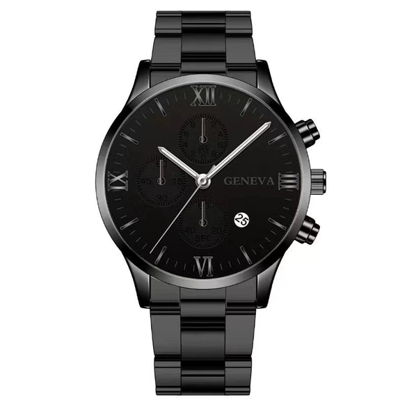 Wholesale Men's Alloy Iron Band Round Dial Leisure Quartz Watch