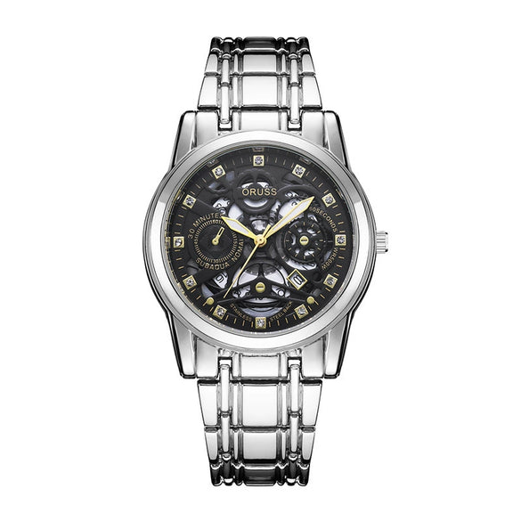 Wholesale Men's Alloy Watch With Hollow Design Luminous And Waterproof Round Dial