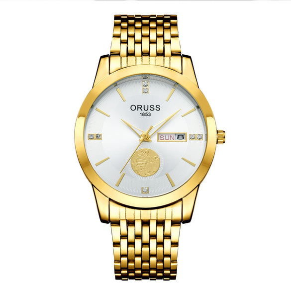 Wholesale Men's Alloy Waterproof Quartz Watch With Round Dial In Medieval Style