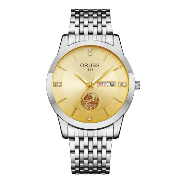 Wholesale Men's Alloy Waterproof Quartz Watch With Round Dial In Medieval Style