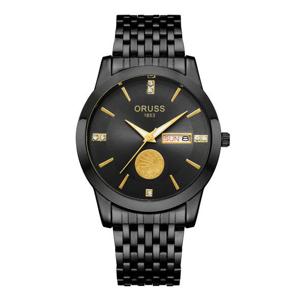 Wholesale Men's Alloy Waterproof Quartz Watch With Round Dial In Medieval Style