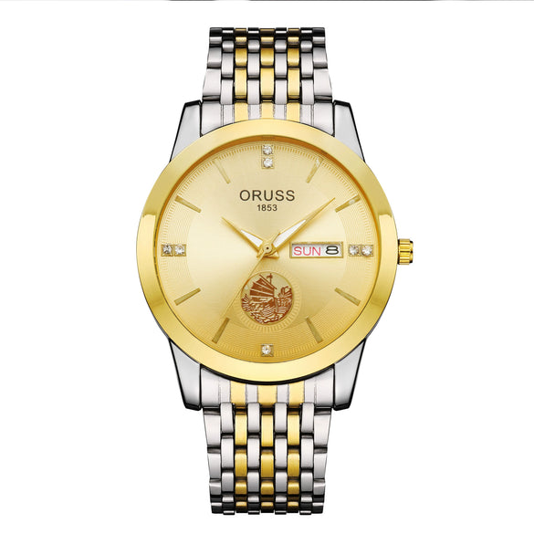 Wholesale Men's Alloy Waterproof Quartz Watch With Round Dial In Medieval Style