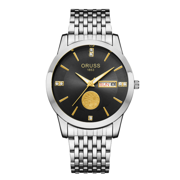 Wholesale Men's Alloy Waterproof Quartz Watch With Round Dial In Medieval Style