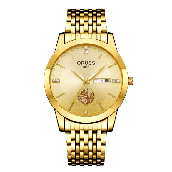 Wholesale Men's Alloy Waterproof Quartz Watch With Round Dial In Medieval Style