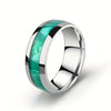 Wholesale Men's Arc Sticker Stainless Steel Ring With Electroplating Treatment
