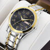 Wholesale Men's Automatic Quartz Watch Stainless Steel Steel Mineral Strengthened Glass Round Dial Waterproof Luminous