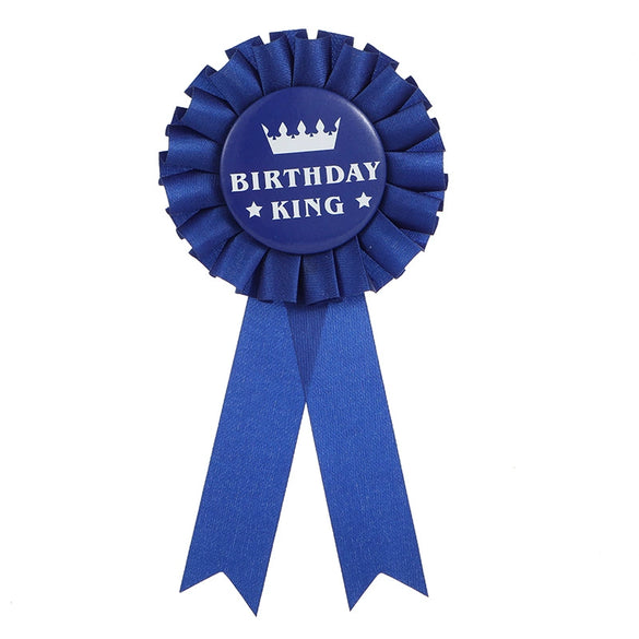 Wholesale Men's Birthday Party Tinplate Badges With Dripping Glue Process In Blue Gold And Black Gold