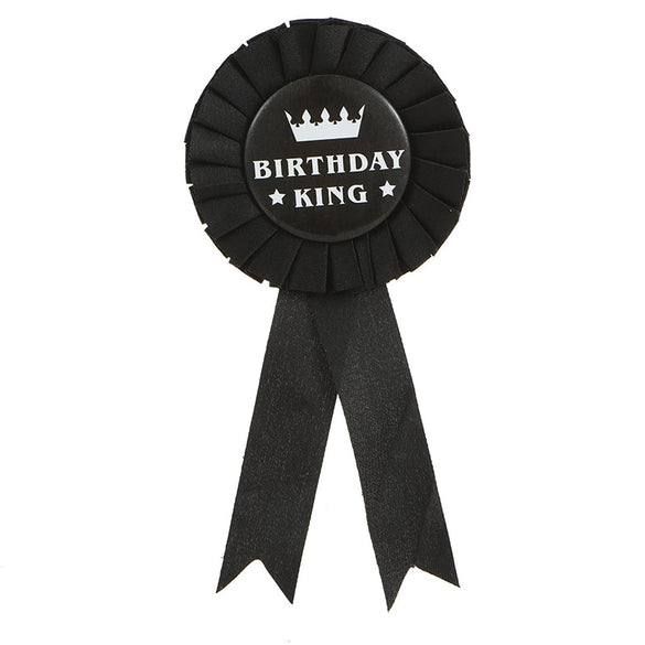 Wholesale Men's Birthday Party Tinplate Badges With Dripping Glue Process In Blue Gold And Black Gold