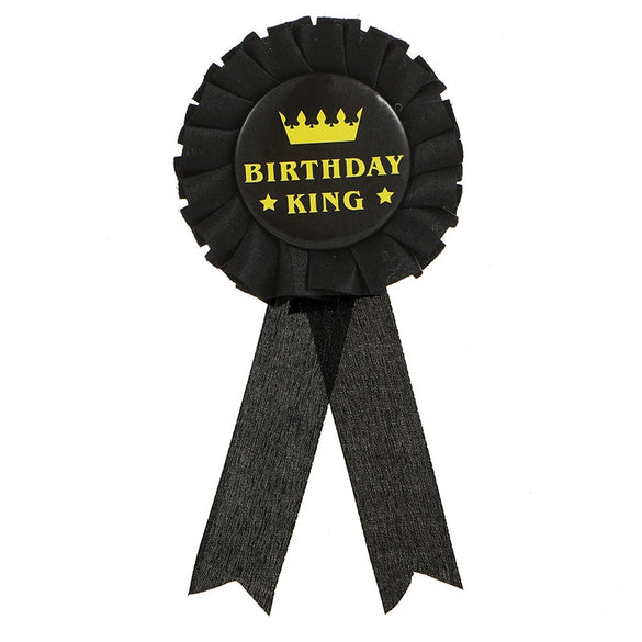 Wholesale Men's Birthday Party Tinplate Badges With Dripping Glue Process In Blue Gold And Black Gold