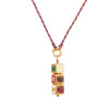 Wholesale Men's Boyfriend Style Geometric Star Eye Tarot Love Pendant Necklace Copper Gold Plated