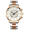 Wholesale Men's Business Casual Hollow Single Calendar Quartz Watches Stainless Steel Strap Alloy Case Round Dial